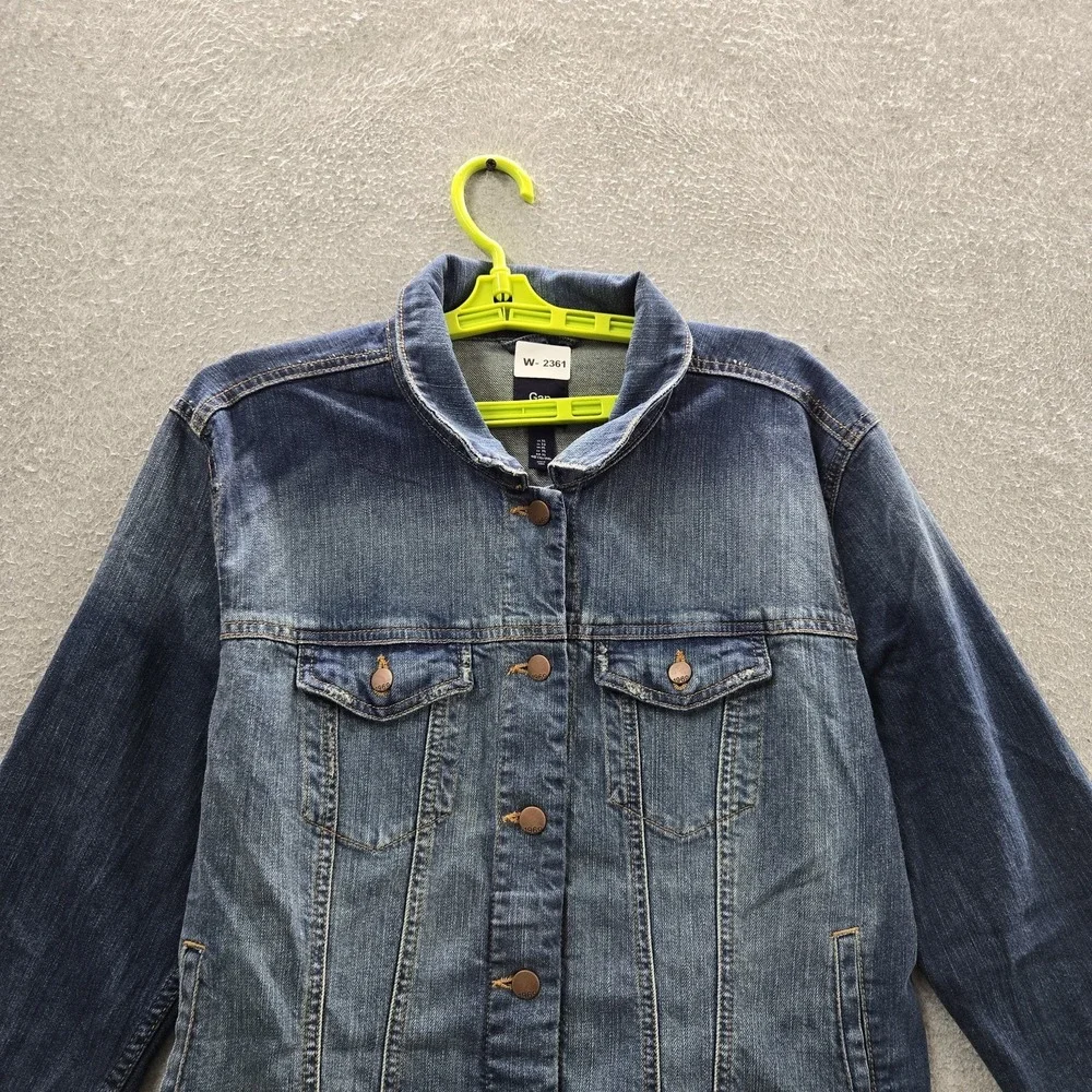Gap Women Jacket XL Blue Denim Jacket Classic Trucker Y2K